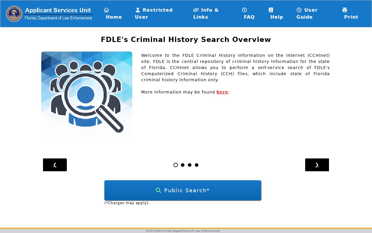 Highlands County criminal history FDLE instant search