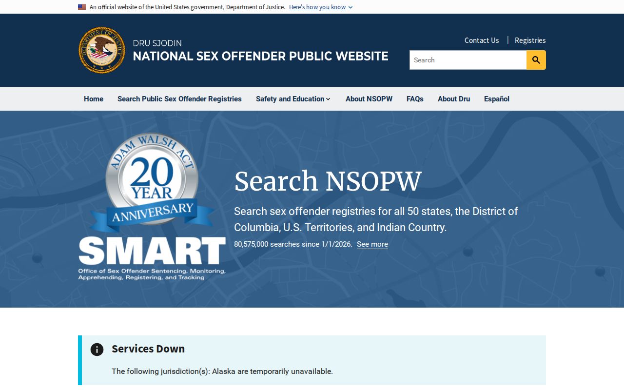 Highlands County sex offender check national NSOPW registry search